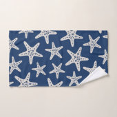 Sternmuster Blau Badhandtuch Set (Handtuch)