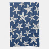 Sternmuster Blau Geschirrtuch (Vertikal)