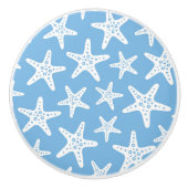Sternmuster Blau Keramikknauf (Vorderseite)