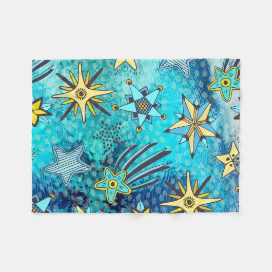 Sternmuster Fleecedecke (Vorderseite (Horizontal))