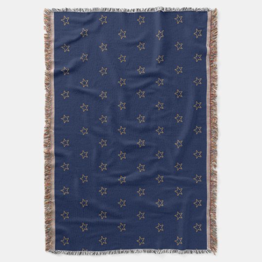 Sternmuster für Navy Blue Decke (Vorderseite Vertikal)