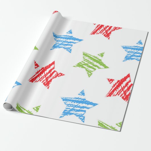 Sternmuster Geschenkpapier (Ungerollt)