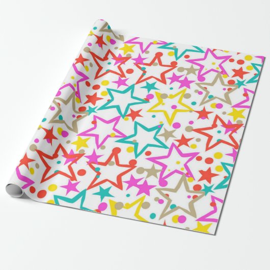 Sternmuster Geschenkpapier (Ungerollt)