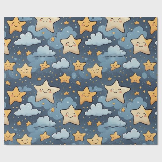 Sternmuster Geschenkpapier (Flach)