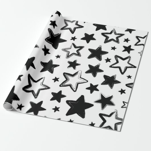 Sternmuster Geschenkpapier (Ungerollt)