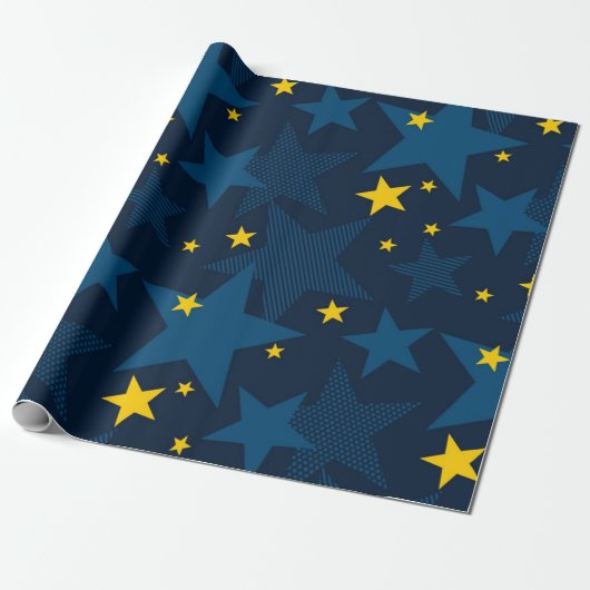 Sternmuster Geschenkpapier (Ungerollt)