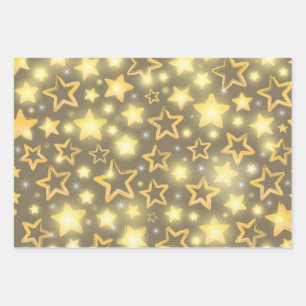 Sternmuster Geschenkpapier Set