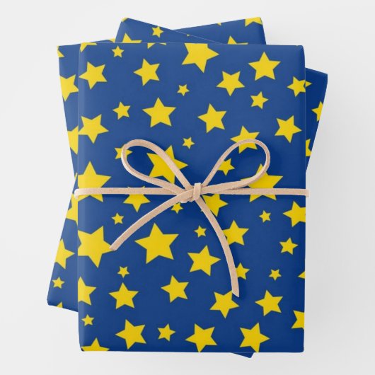 Sternmuster Geschenkpapier Set (Beispiel)