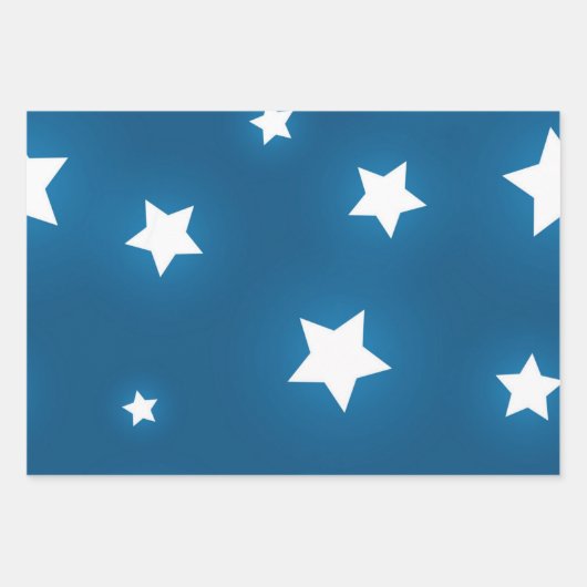 Sternmuster Geschenkpapier Set (Vorderseite)