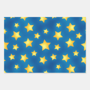 Sternmuster Geschenkpapier Set