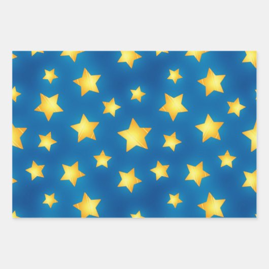 Sternmuster Geschenkpapier Set (Vorderseite)