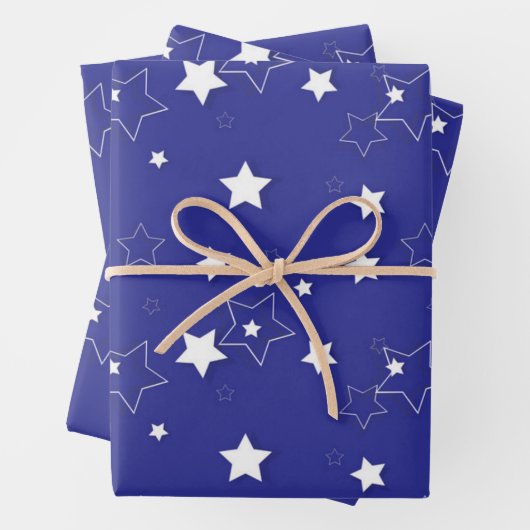 Sternmuster Geschenkpapier Set (Beispiel)