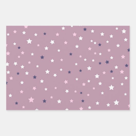 Sternmuster Geschenkpapier Set (Vorderseite)
