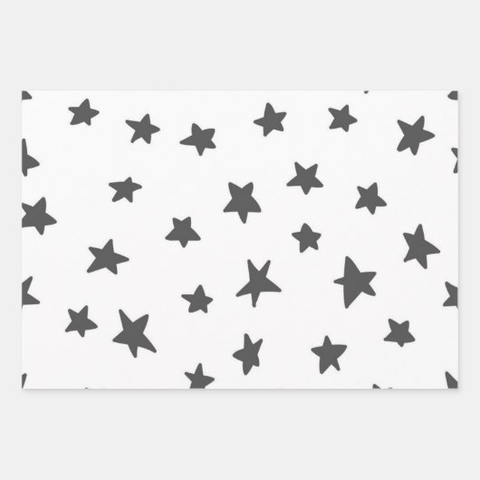 Sternmuster Geschenkpapier Set (Vorderseite)