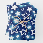 Sternmuster Geschenkpapier Set (Beispiel)