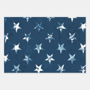 Sternmuster Geschenkpapier Set
