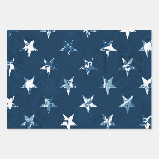 Sternmuster Geschenkpapier Set (Vorderseite)