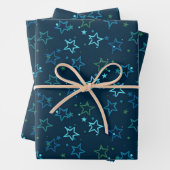 Sternmuster Geschenkpapier Set (Beispiel)