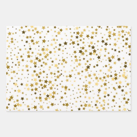 Sternmuster Geschenkpapier Set (Vorderseite)