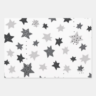 Sternmuster Geschenkpapier Set