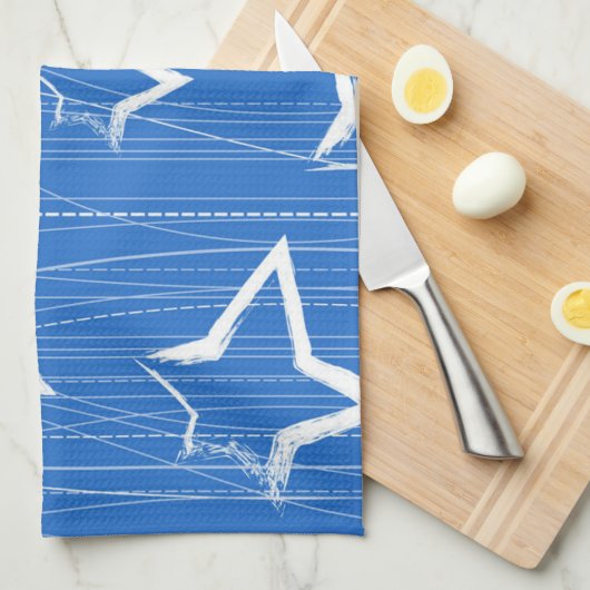 Sternmuster Geschirrtuch (Viertel Falte)