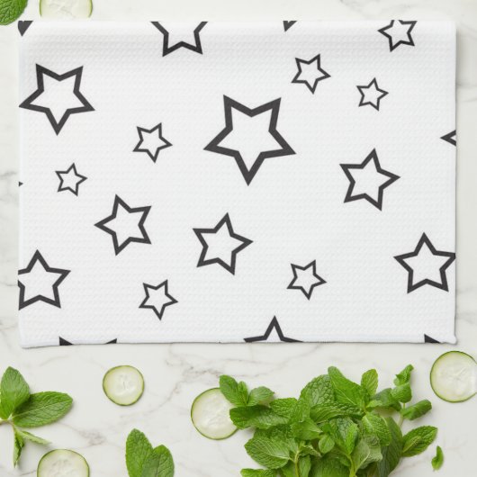 Sternmuster Geschirrtuch (Gefaltet)
