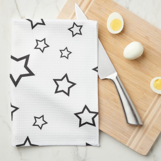 Sternmuster Geschirrtuch (Viertel Falte)