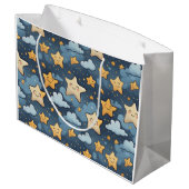 Sternmuster Große Geschenktüte (Rückseite Schrägansicht)