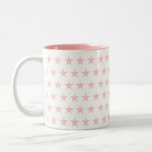 Sternmuster in Rosa Zweifarbige Tasse