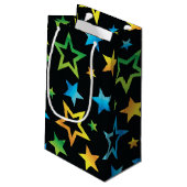 Sternmuster Kleine Geschenktüte (Rückseite Schrägansicht)