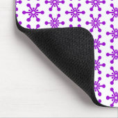 Sternmuster - Lila auf Weiß Mousepad (Ecke)