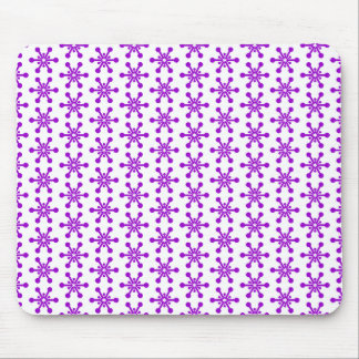 Sternmuster - Lila auf Weiß Mousepad