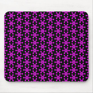 Sternmuster - Magenta auf schwarz Mousepad