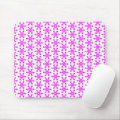 Sternmuster - Magenta auf Weiß Mousepad (Mit Mouse)