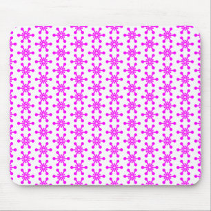 Sternmuster - Magenta auf Weiß Mousepad