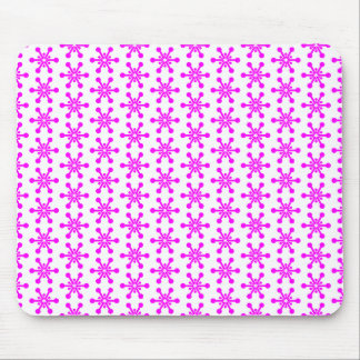 Sternmuster - Magenta auf Weiß Mousepad