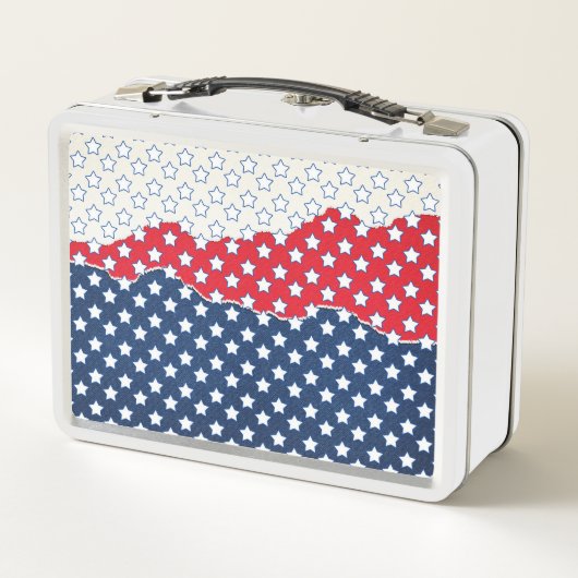 Sternmuster Metall Brotdose (Rückseite)