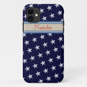 Sternmuster Name blau Case-Mate iPhone Hülle