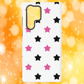 Sternmuster Pink Schwarz-weiß Samsung Galaxy Hülle