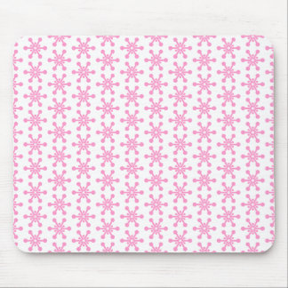 Sternmuster - Rosa auf Weiß Mousepad