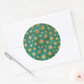 Sternmuster Runder Aufkleber (Umschlag)