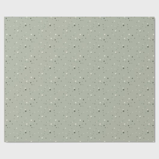 Sternmuster (Sage Green) Geschenkpapier (Flach)