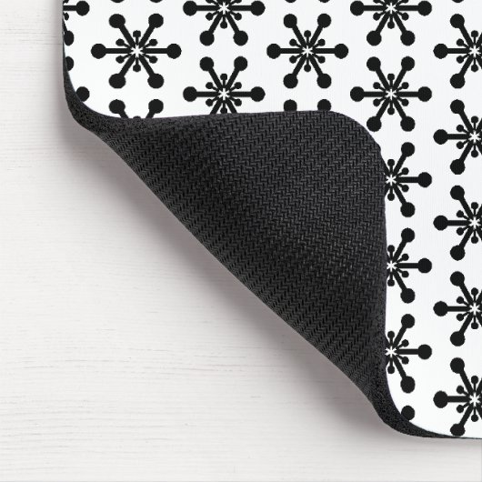 Sternmuster - Schwarz auf Weiß Mousepad (Ecke)