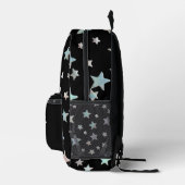 Sternmuster Schwarz Cool Trendy Mit Monogramm Bedruckter Rucksack (Rechts)