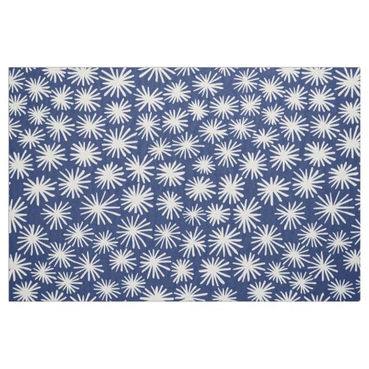 Sternmuster - Weiß auf blau #1D336D Stoff (Fat Quarter (45,7 x 55,9 cm))