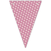 Sternmuster weiß transparent + Ihr Hintergrund Wimpelkette (Dritte Fahne)