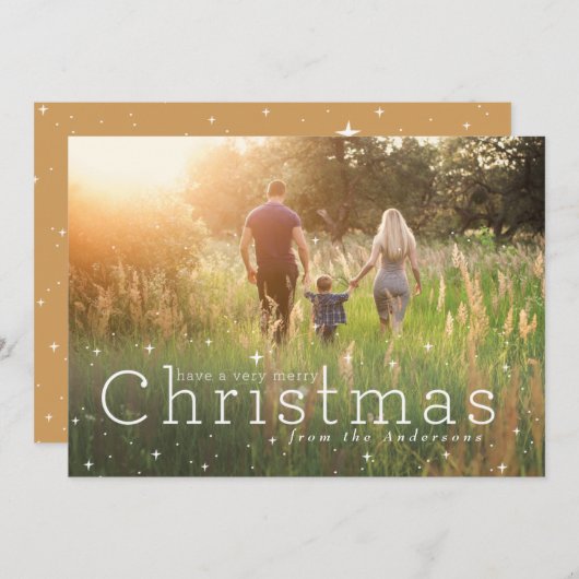 Sternnacht 13 cm x 18 cm Einladungskarte Einladung (Vorne/Hinten)