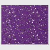 Sternnacht - lila geschenkpapier (Flach)