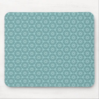 Sternrad-Muster - Farbtöne von blau-grün Mousepad