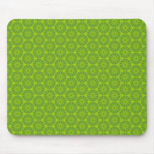Sternrad-Muster - Grüne Farbtöne Mousepad (Vorne)